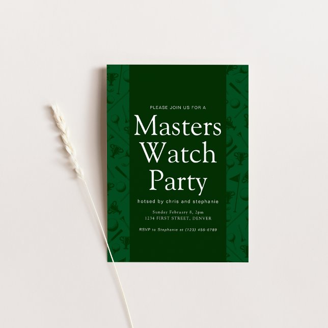 Invitation du Master Golf Watch Party (Créateur téléchargé)