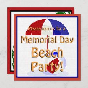 Invitation du Memorial Day Beach Party