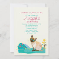 Invitation du Meow Party de chat