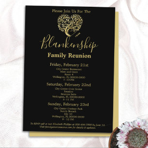 Invitation du Modèle de réunion de famille Gold He