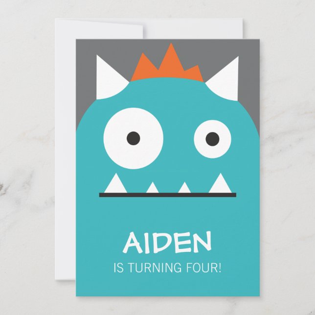 Invitation du Monstre bleu (Devant)