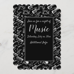 Invitation du Motif Black & White Instruments