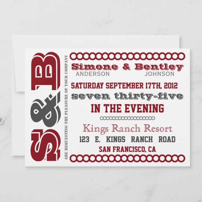 Invitation du n B de S (Devant)