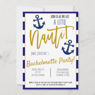 Invitation du Nautical Bachelorette Party
