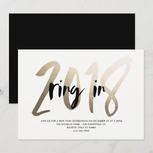 Invitation du New Year Gold Foil Party