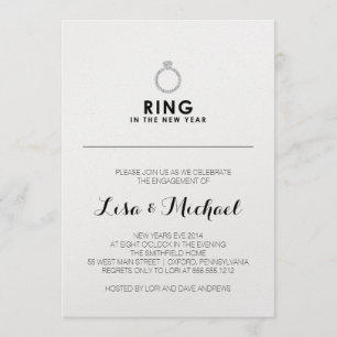 Invitation du New Years Eve Engagement Party