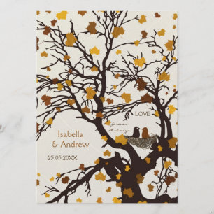 Invitation du Nid-de-Mariage de automne de Forever