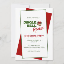 Invitation du Noël de Jingle Bell Rockin