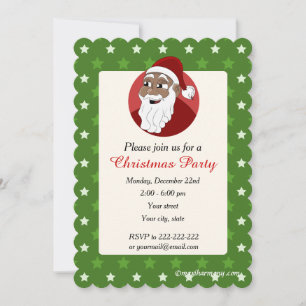Invitation du Noël du Père Noël noir