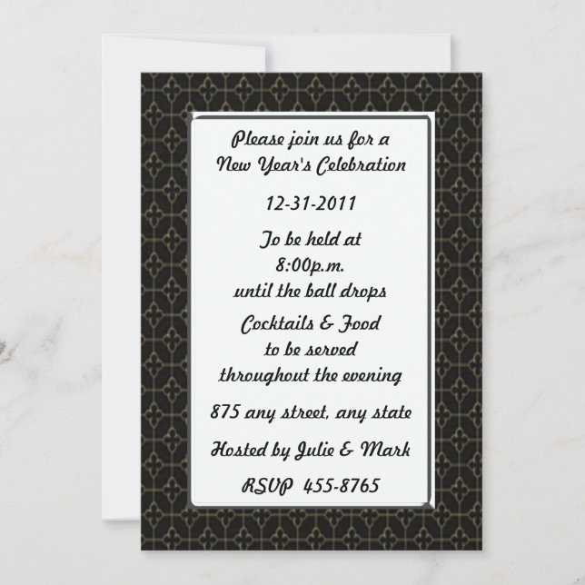 Invitation du Nouvel An (Devant)