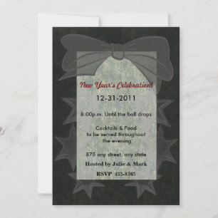 Invitation du Nouvel An Elegant Bow