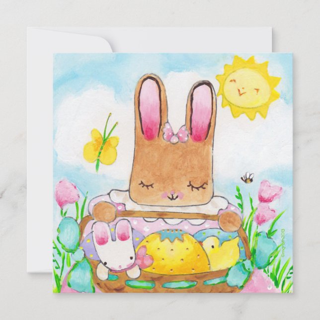 Invitation du panier de Pâques de Mary (Devant)