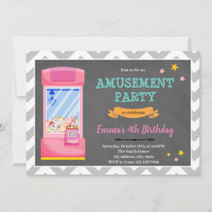 Invitation du parc d'attractions Girl arcade