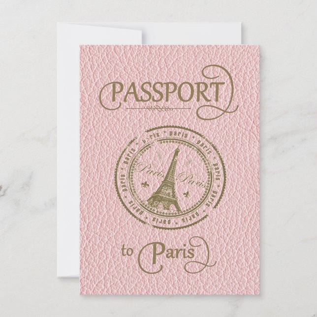 Invitation du Paris Passport Rose (Devant)