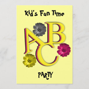 Invitation du parti ABC Kid's Party