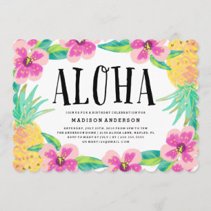 Invitation du parti Aloha tropical