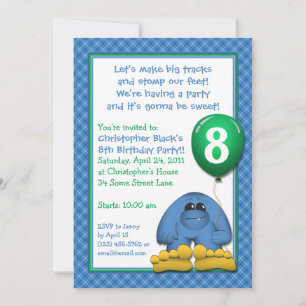 Invitation du parti Anniversaire de enfant Bigfoot
