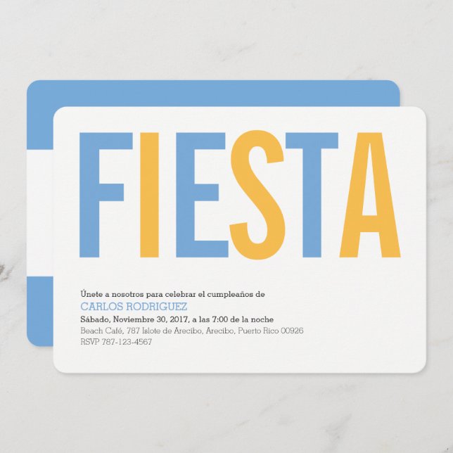 Invitation du Parti Argentine (Devant / Derrière)