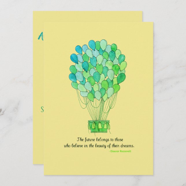 Invitation du parti Balloon Dreams (Devant / Derrière)