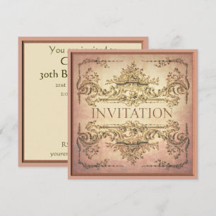 Invitation du parti baroque ornemental