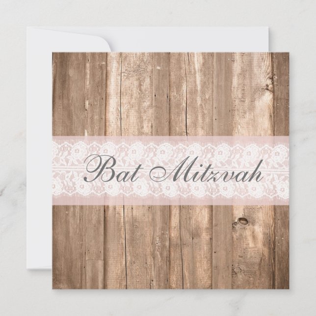 Invitation du parti Bat mitzvah russe Shabby Chic (Devant)