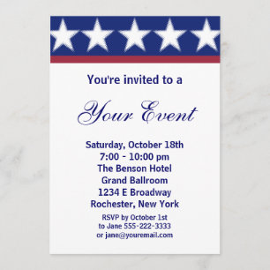 Invitation du parti de campagne ou 4 juillet parti