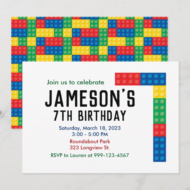 Invitation du parti de construction pour le 7e par (Devant / Derrière)