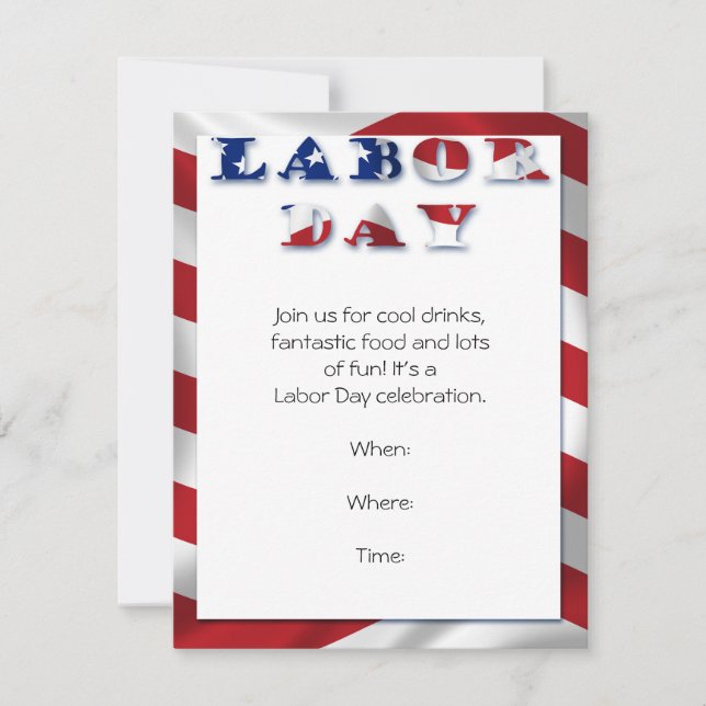 Invitation du Parti de la fête du travail du drape (Devant)