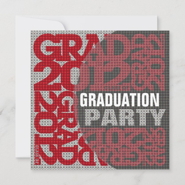Invitation du Parti de la graduation 2012 Rouge 4 (Devant)
