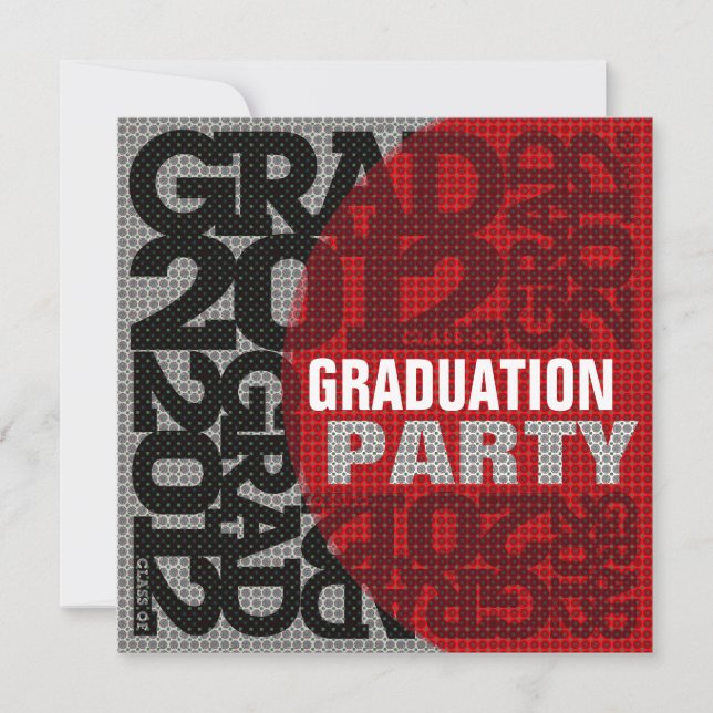 Invitation du Parti de la graduation 2012 Rouge 4 (Devant)