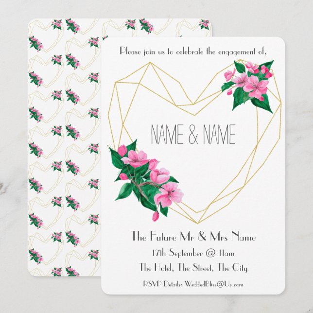 Invitation du Parti de l'engagement dans les année (Devant / Derrière)