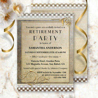 Invitation du parti de retraite Chic Gatsby BBQ