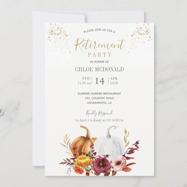  Invitation du parti de retraite d'automne (Devant)