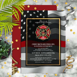 Invitation du parti de retraite des pompiers