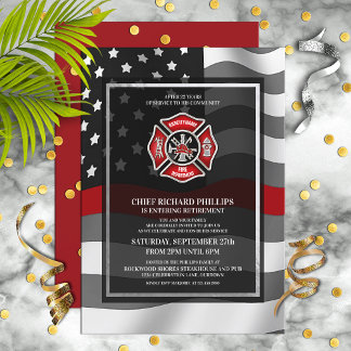Invitation du parti de retraite des pompiers