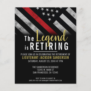 Invitation du parti de retraite des pompiers du bu