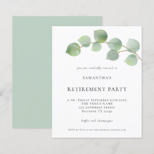 Invitation du parti de retraite Eucalyptus budget