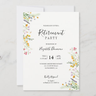 Invitation du parti de retraite fleur sauvage