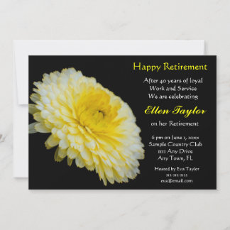 Invitation du parti de retraite floral Yello et Bl