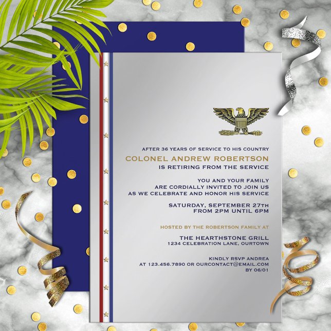 Invitation du Parti de retraite militaire (Créateur téléchargé)