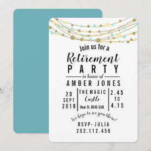invitation du parti de retraite parties scintillan