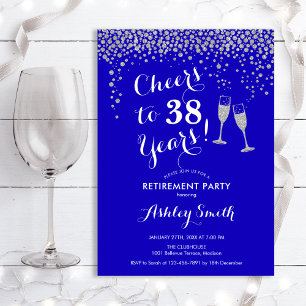 Invitation du parti de retraite Royal Blue Silver