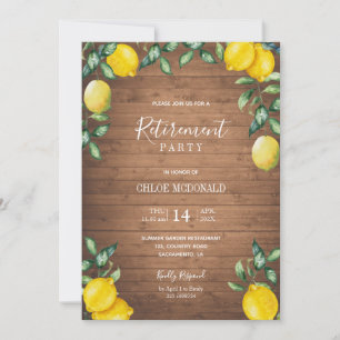Invitation du parti de retraite rustique avec des