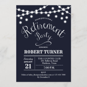 Invitation du Parti de retraite Rustique White de 