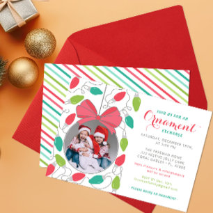 Invitation du Parti d'échange d'ornement avec phot