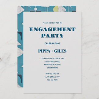 Invitation du parti d'engagement à motif des année