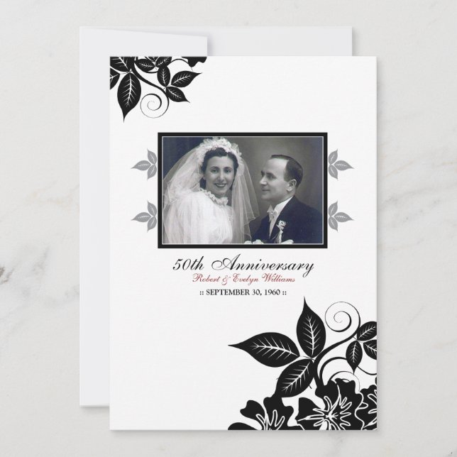 Invitation du Parti des fleurs (noir) (Devant)