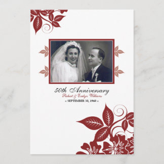 Invitation du Parti des fleurs (rouge)