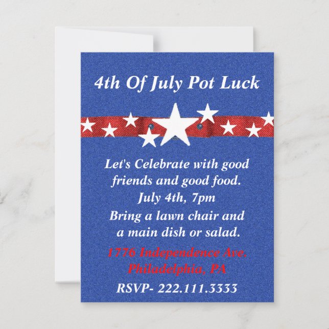 Invitation du Parti du 4 juillet (Devant)
