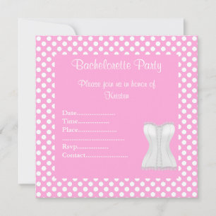 Invitation DU PARTI ÉLÉGANT POT PINK BACHELORETTE